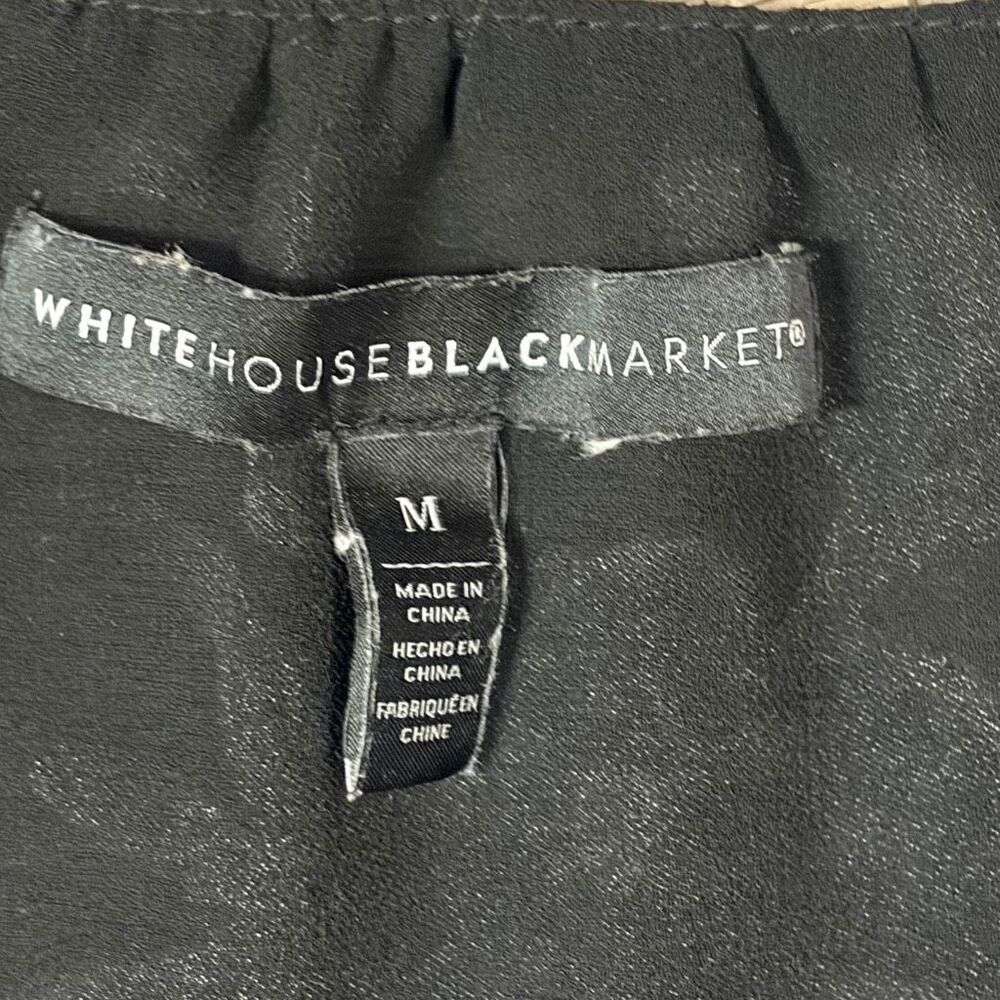 White House Black Market Silk-Blend Floral Burnout Blouse - Sz Med - Picture 14 of 14